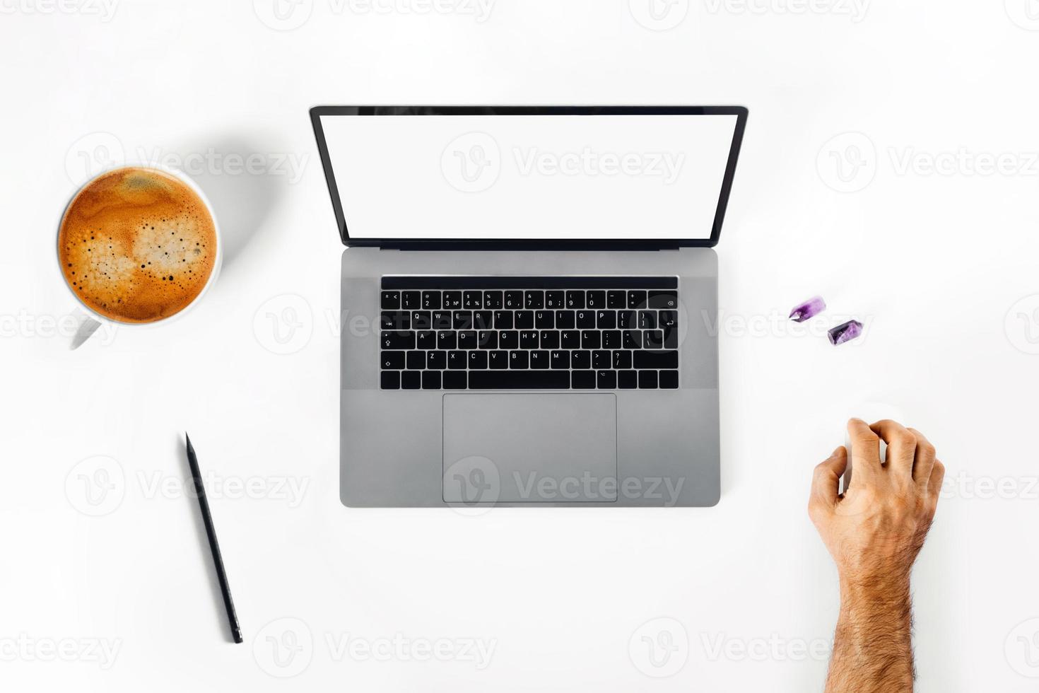 Remote work at home. photo