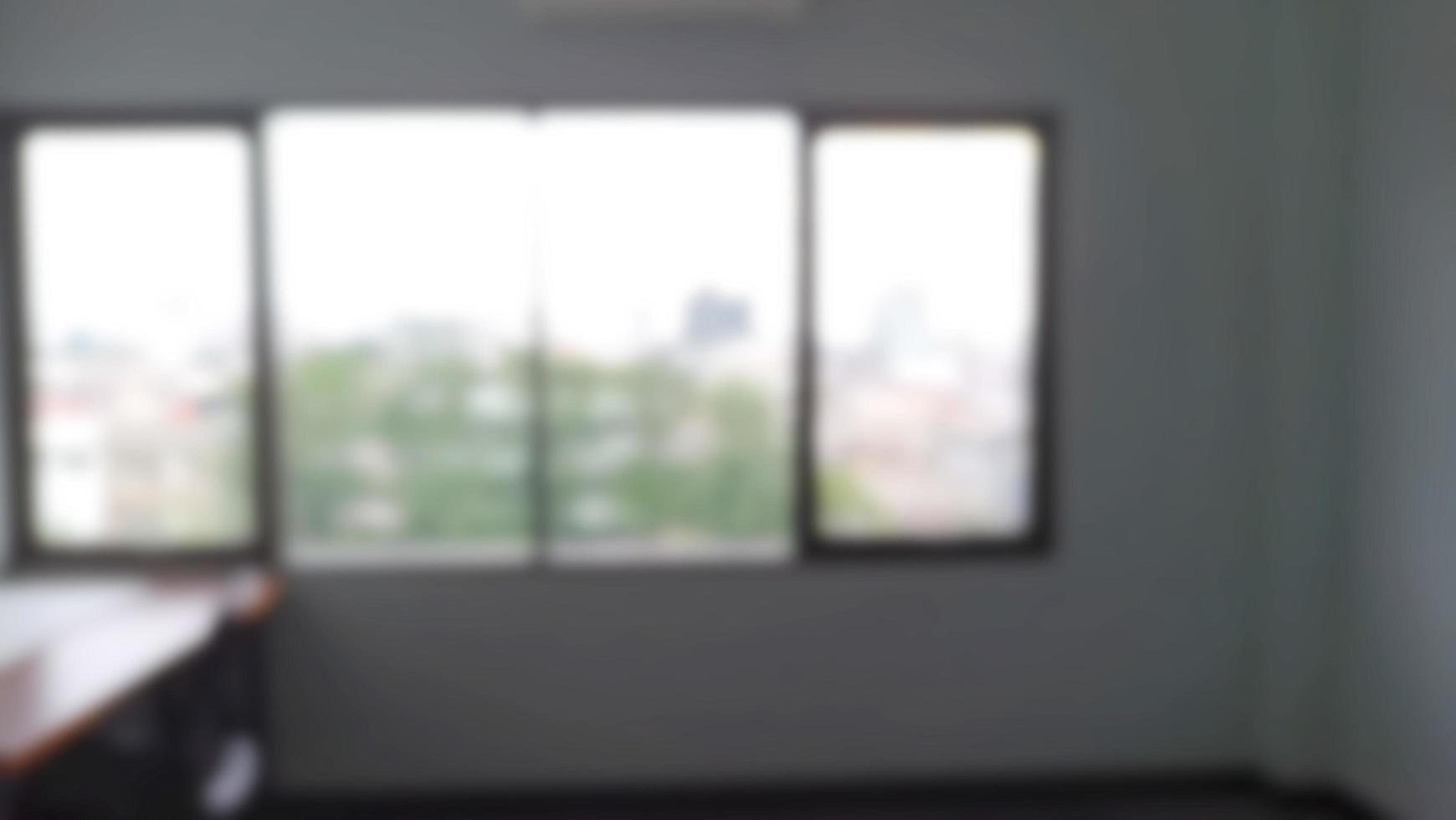 Room blur background with window object photo