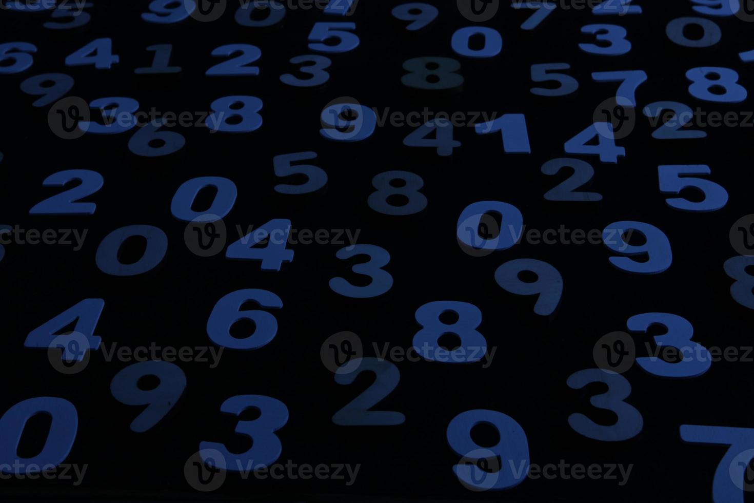Background of numbers. from zero to nine. Numbers texture. Finance data concept. Mathematic. Seamless pattern with numbers. financial crisis concept. Business success. photo