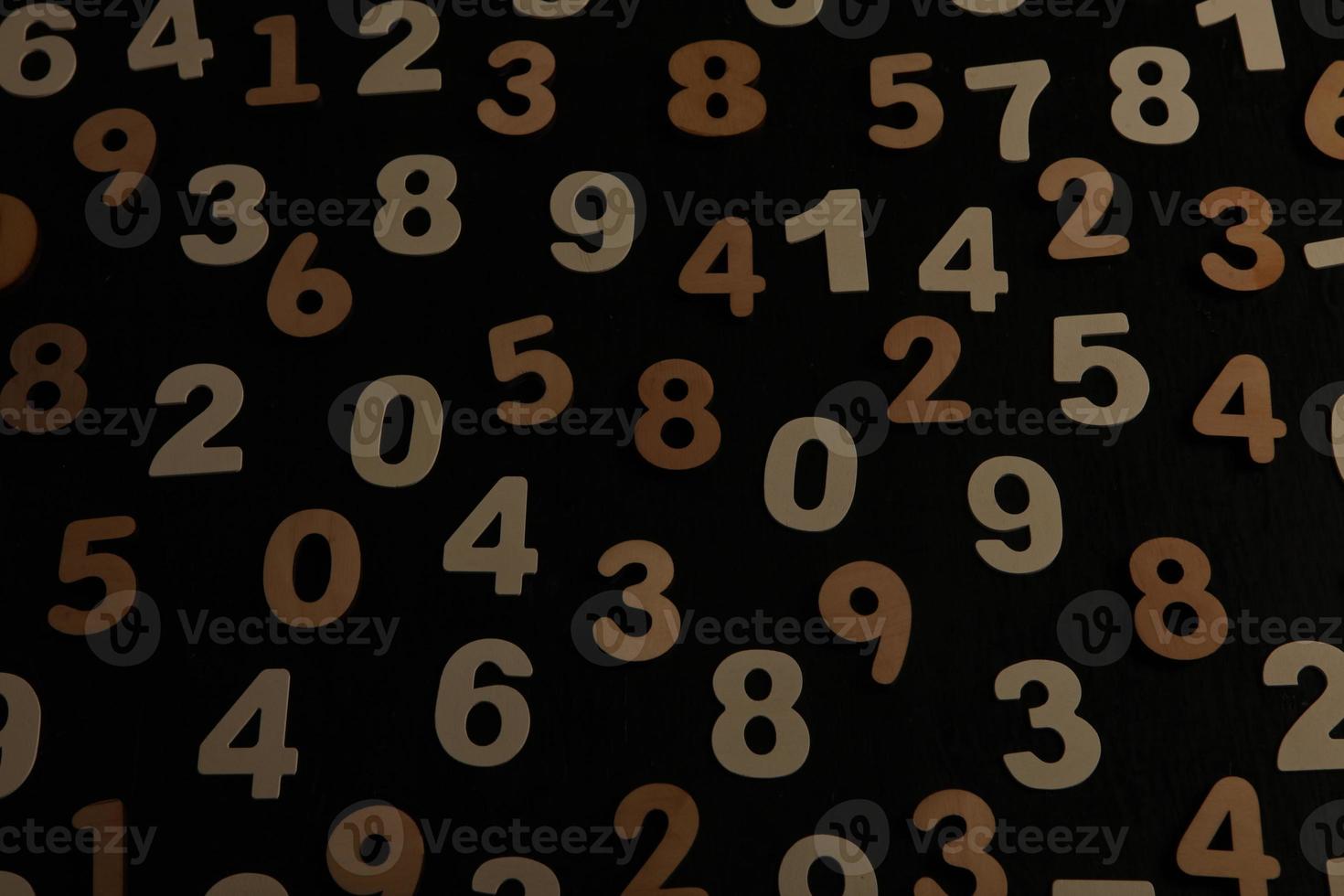 Background of numbers. from zero to nine. Numbers texture. Finance data concept. Mathematic. Seamless pattern with numbers. financial crisis concept. Business success. photo