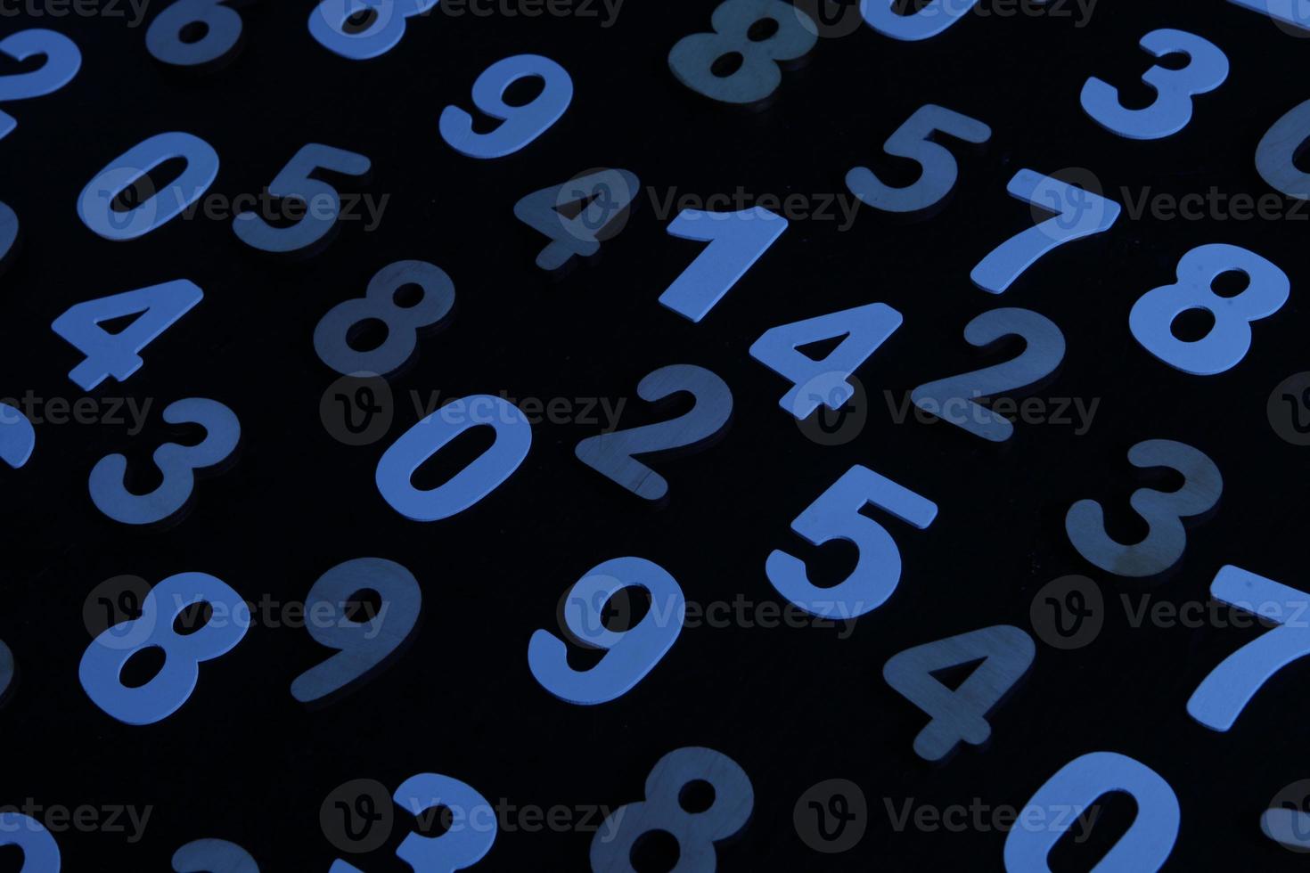 Background of numbers. from zero to nine. Numbers texture. Finance data concept. Mathematic. Seamless pattern with numbers. financial crisis concept. Business success. photo