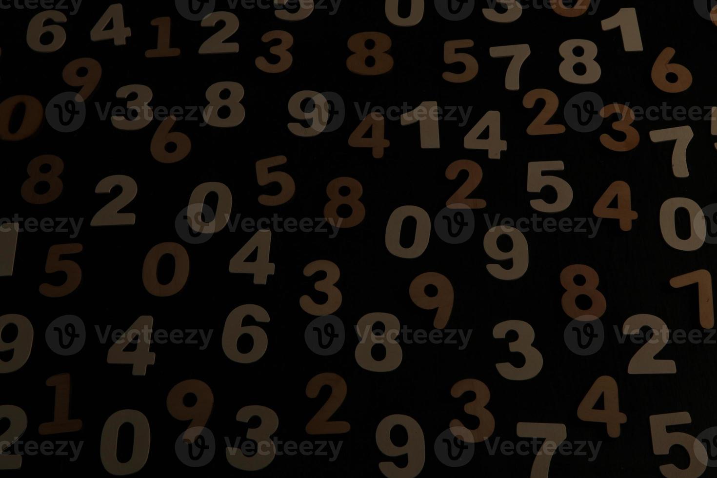 Background of numbers. from zero to nine. Numbers texture. Finance data concept. Mathematic. Seamless pattern with numbers. financial crisis concept. Business success. photo
