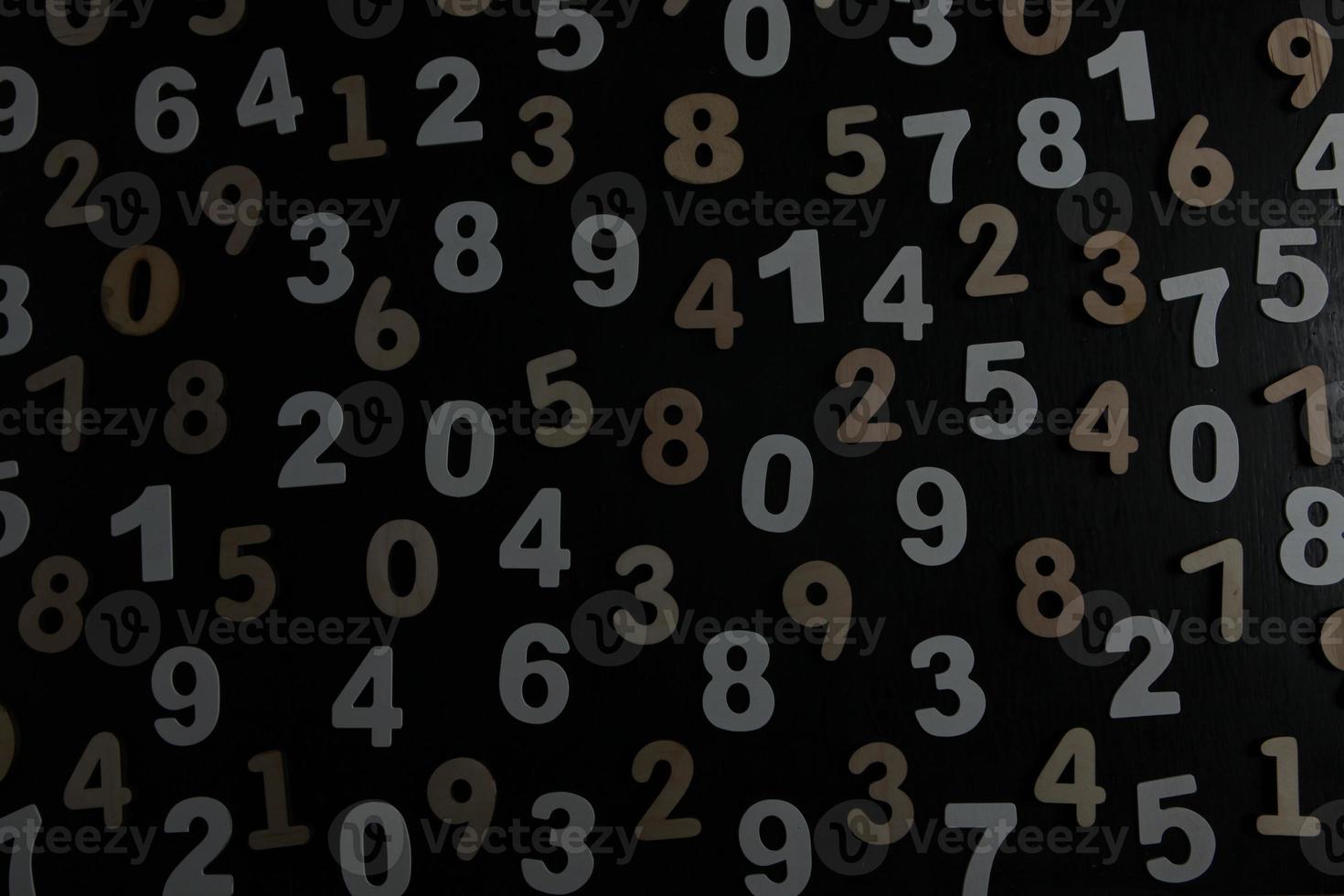 Background of numbers. from zero to nine. Numbers texture. Finance data concept. Mathematic. Seamless pattern with numbers. financial crisis concept. Business success. photo