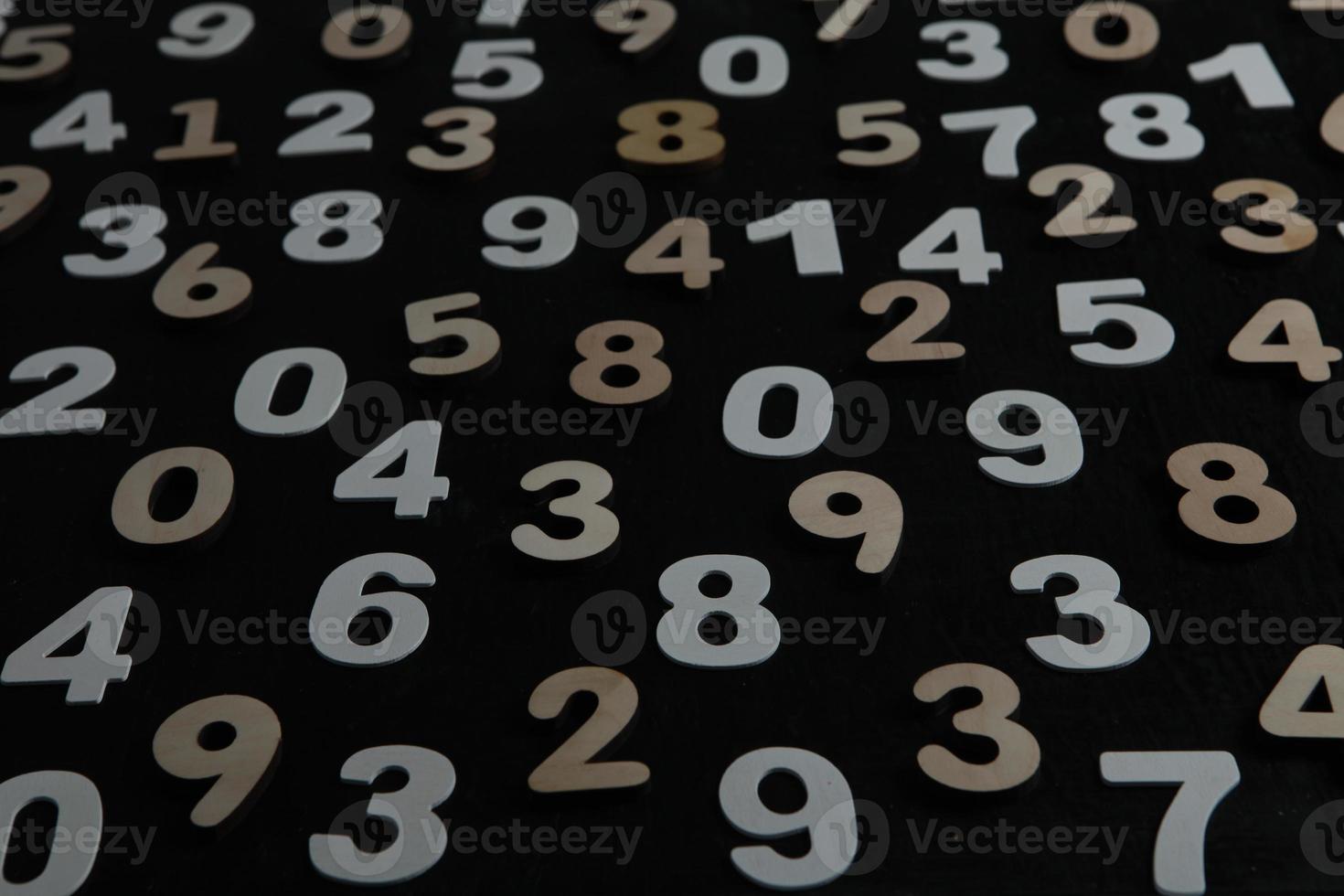 Background of numbers. from zero to nine. Numbers texture. Finance data concept. Mathematic. Seamless pattern with numbers. financial crisis concept. Business success. photo