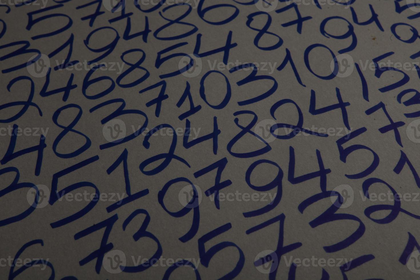 Background of numbers. from zero to nine. Numbers texture. Finance data concept. Mathematic. Seamless pattern with numbers. financial crisis concept. Business success. photo
