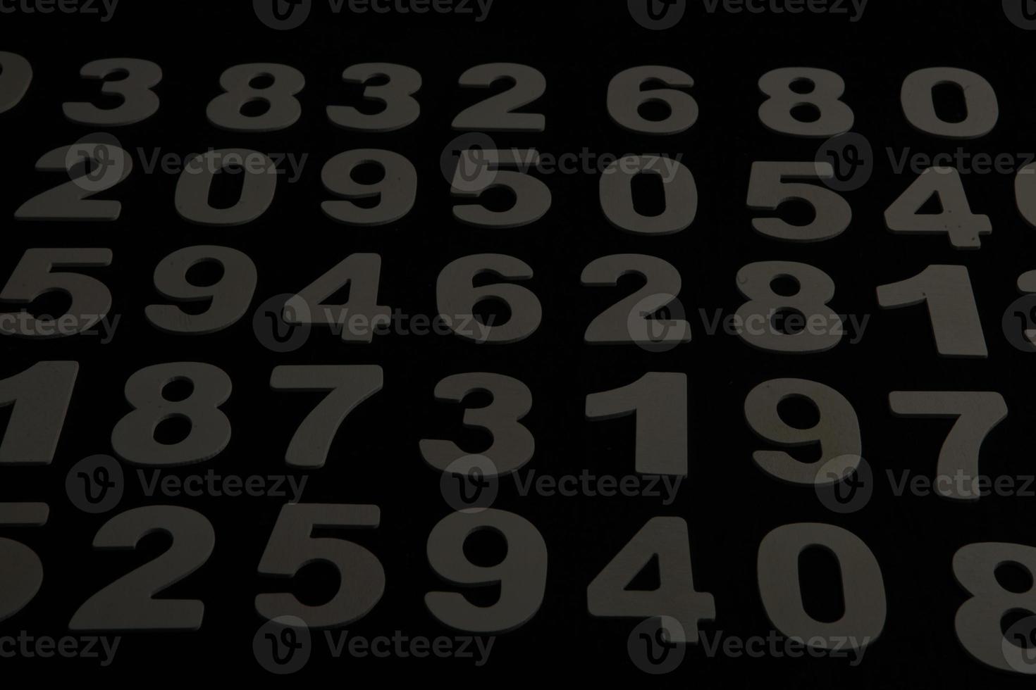 Background of numbers. from zero to nine. Numbers texture. Finance data concept. Mathematic. Seamless pattern with numbers. financial crisis concept. Business success. photo