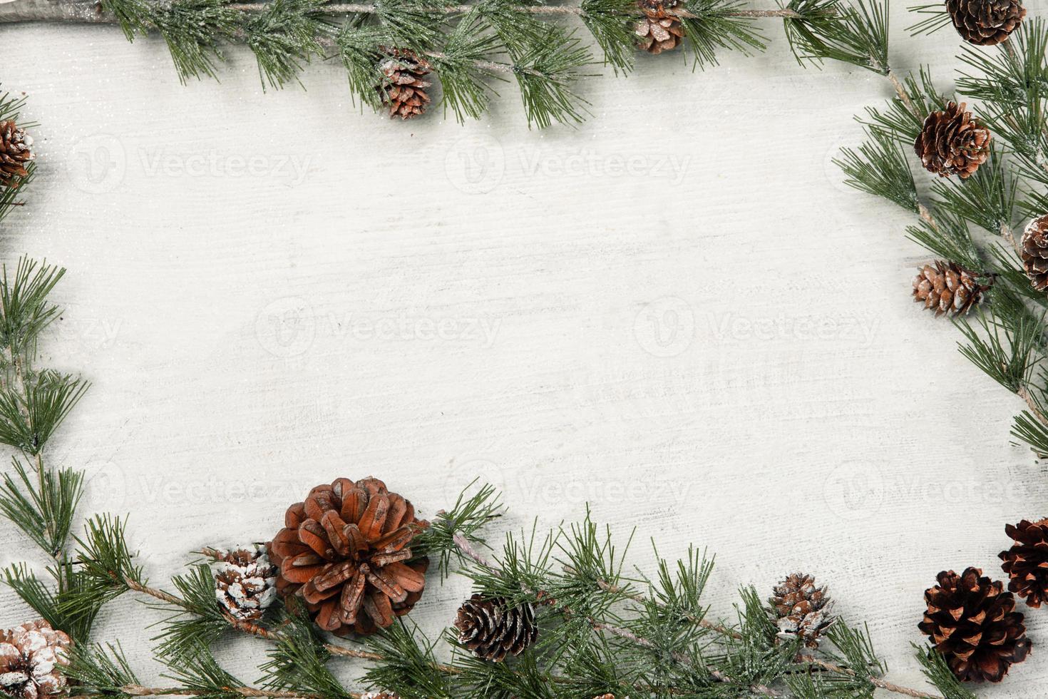 New Year or New Year's Eve background with fir branch with cones. The year 2023 is coming. photo