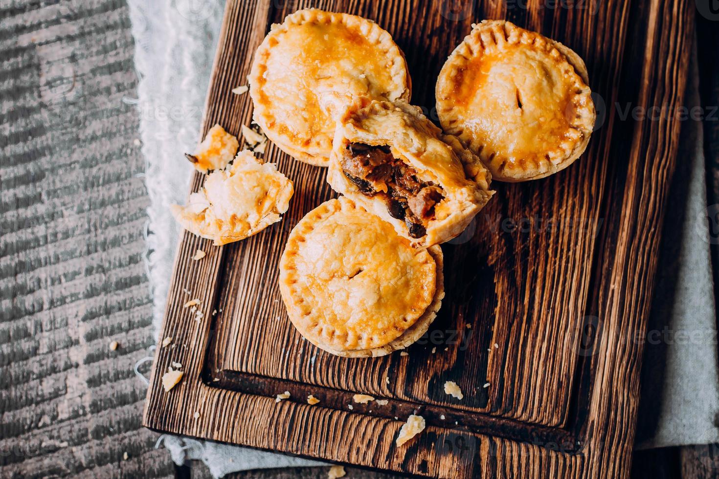 Fresh Traditional Australian meat mini pie photo