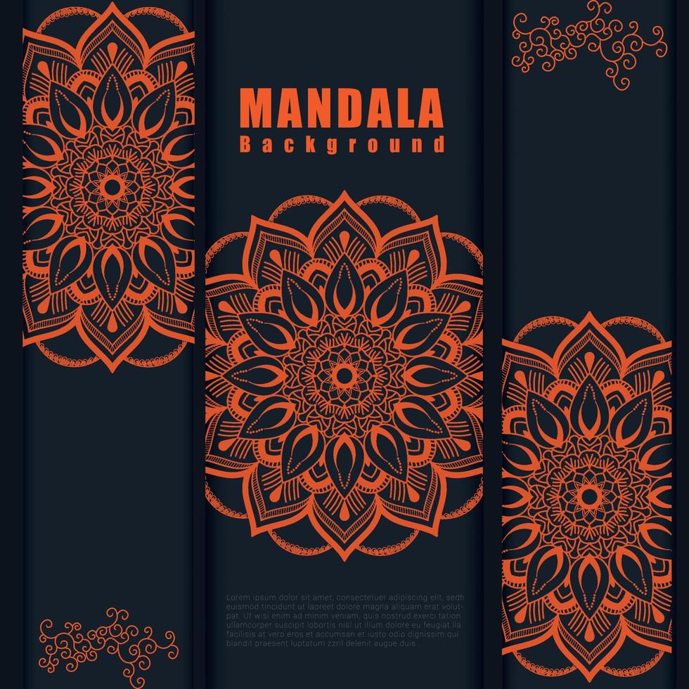 Wedding invitation mandala background vector