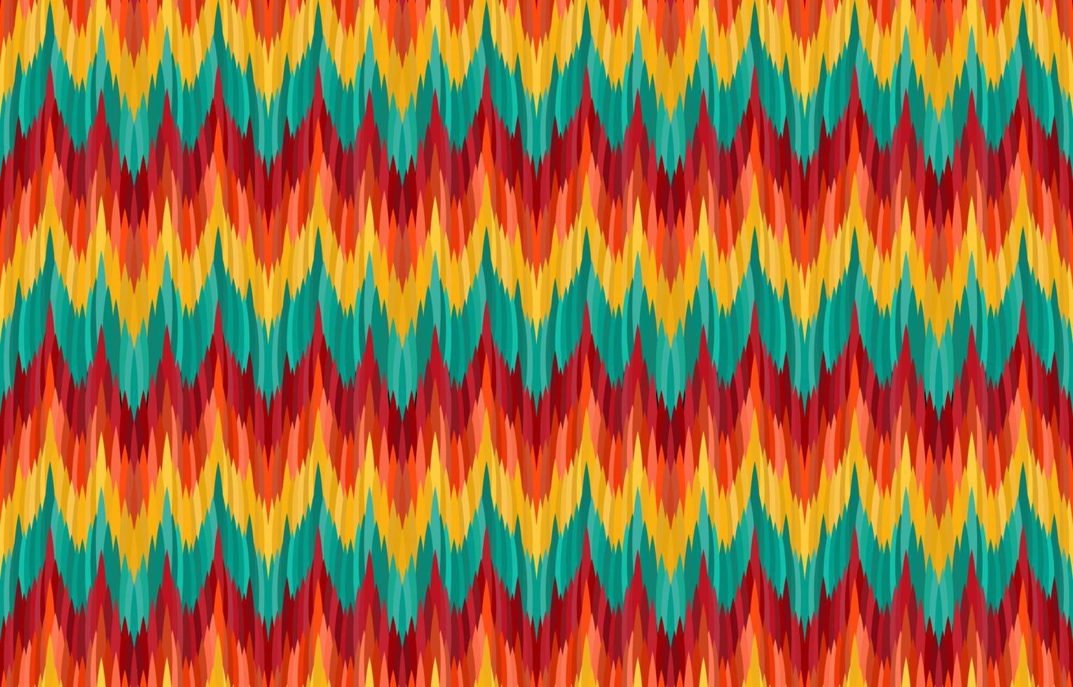 patrones de ikat en zigzag. estilo retro vintage tribal geométrico. tela étnica ikat de patrones sin fisuras. indio navajo azteca africano ikat imprimir vector. diseño para telón de fondo textura papel tapiz ropa textil. vector