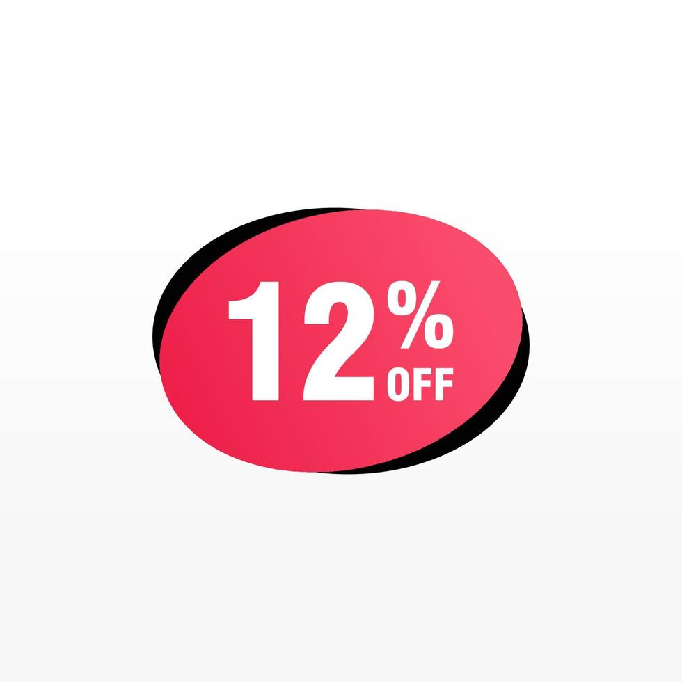12 discount, Sales Vector badges for Labels, , Stickers, Banners, Tags, Web Stickers, New offer. Discount origami sign banner.