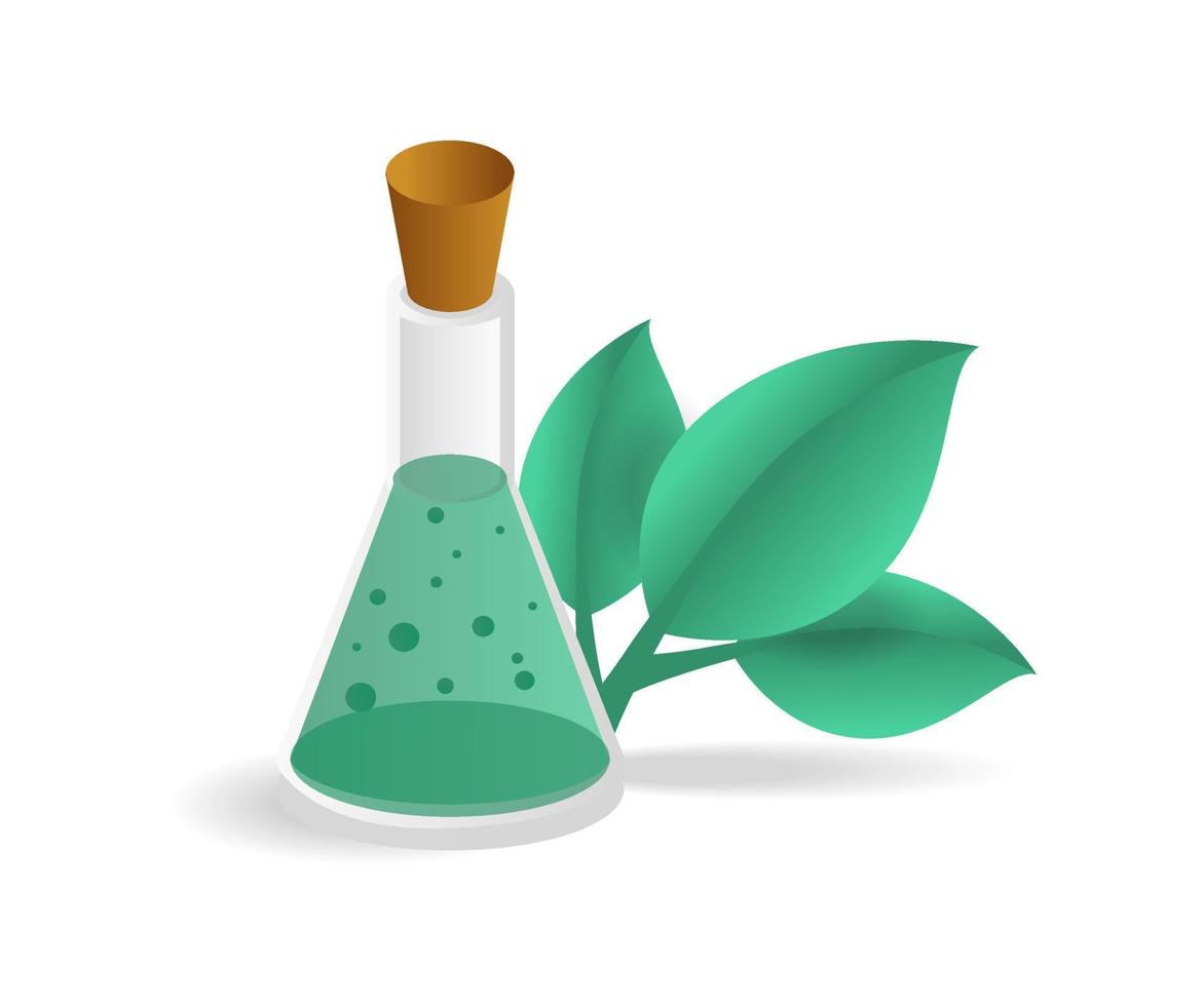 Analyst nature laboratory illustration 3d flat isometric concept vector