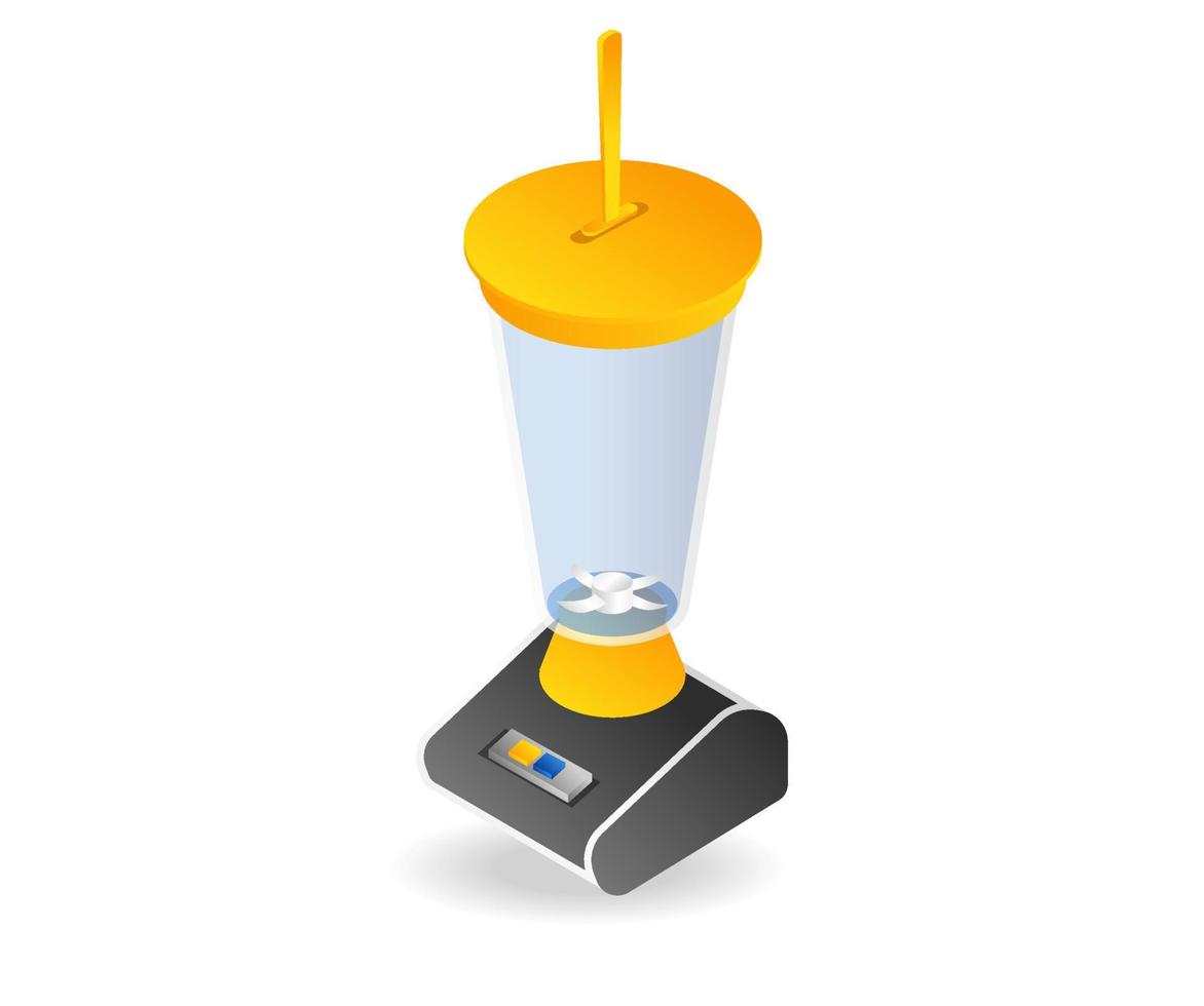 Concept flat 3d isometric illustration of electric blender vector
