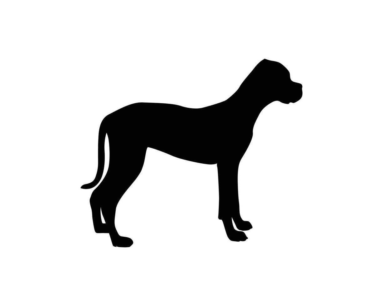 plantilla de vector de silueta de perro