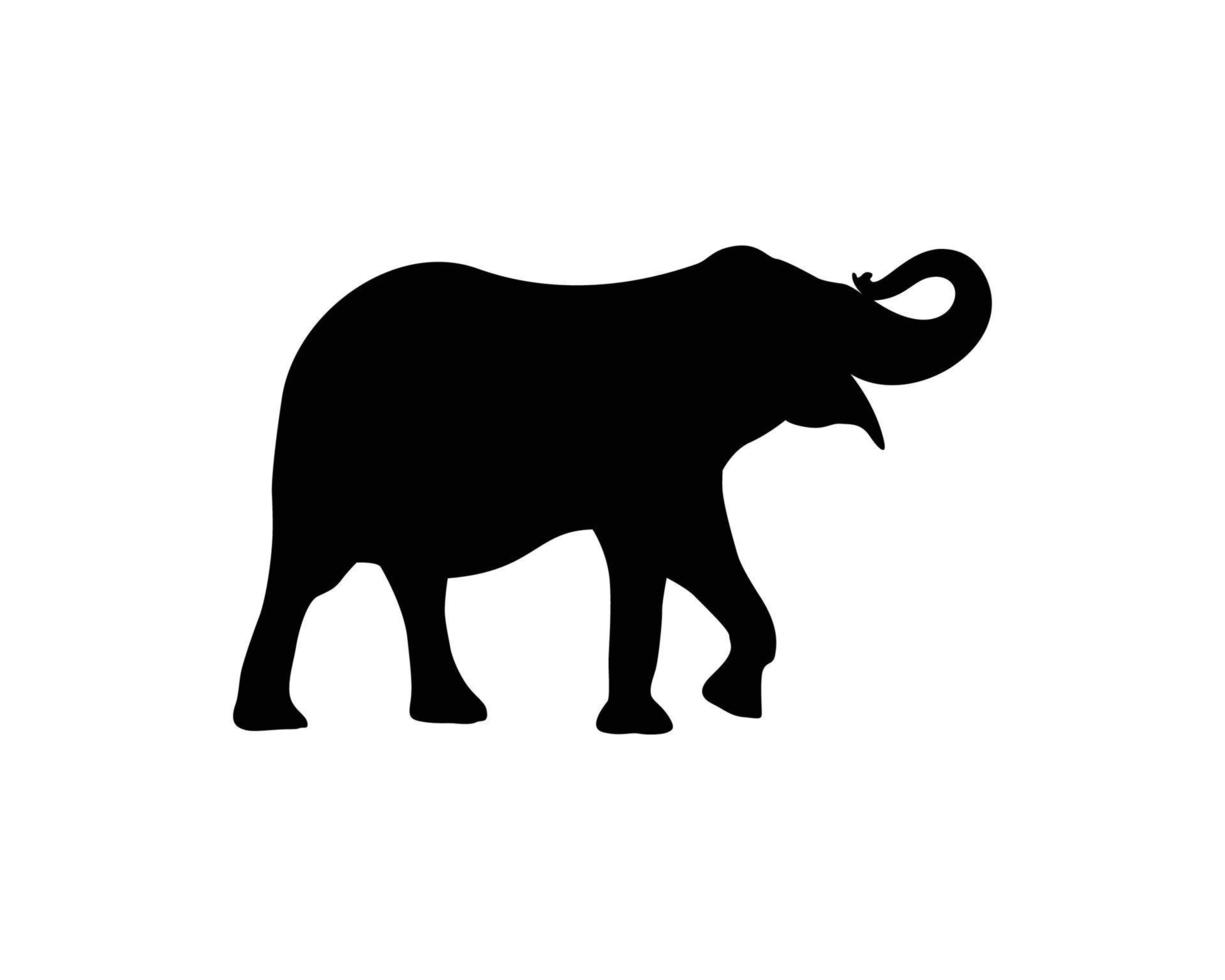 Elephant silhouette vector template