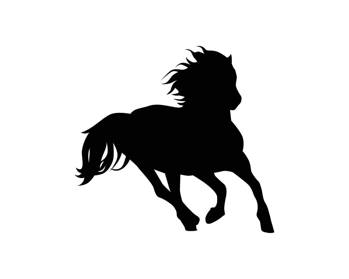 Horse silhouette vector template