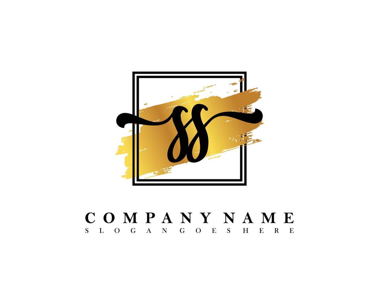 SS Initial handwriting logo concept vector