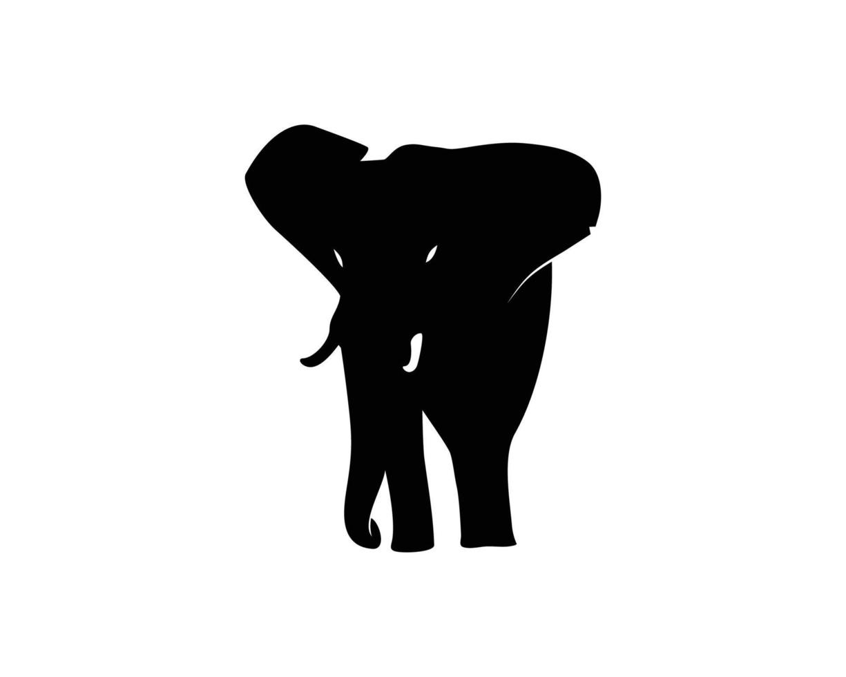 Elephant silhouette vector template