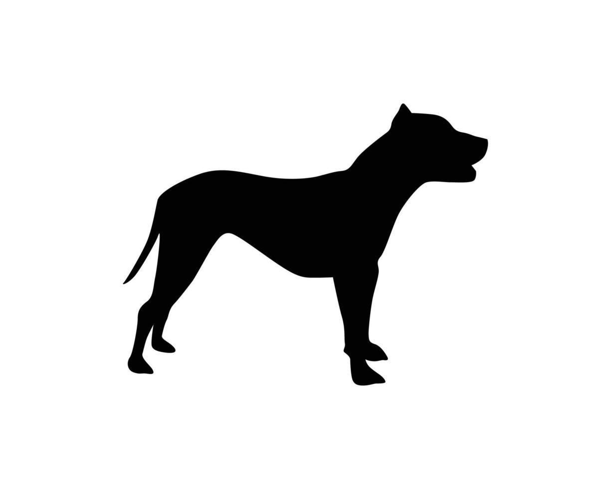 Dog silhouette vector template