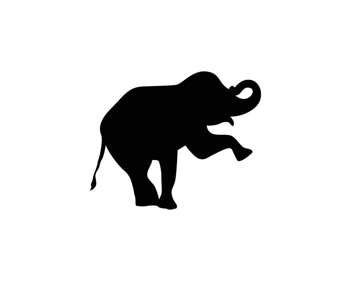 Elephant silhouette vector template