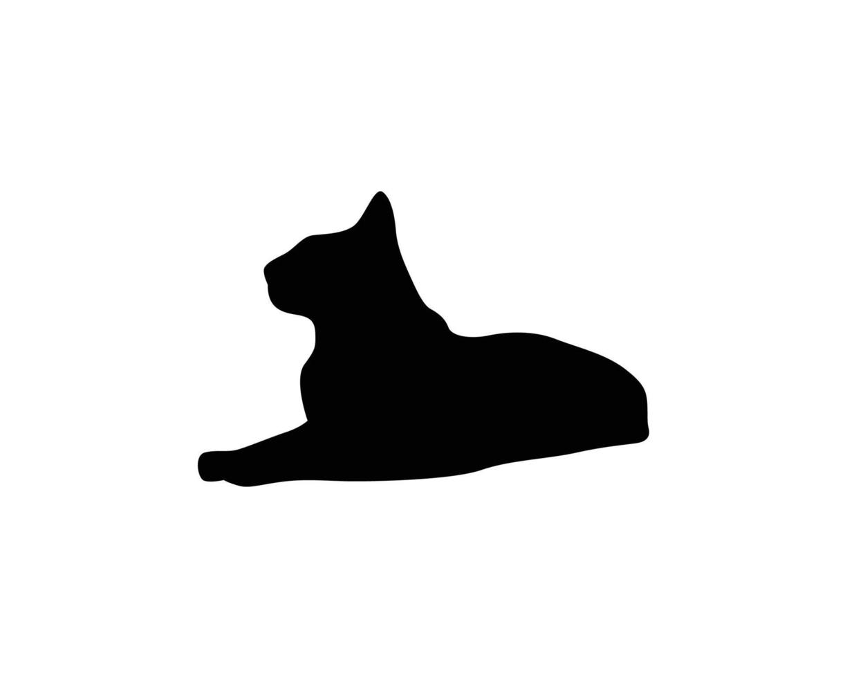 vector de plantilla de silueta de gato