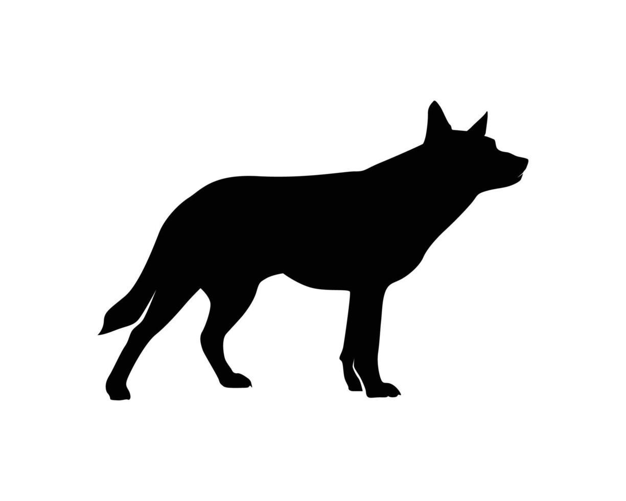 plantilla de vector de silueta de perro