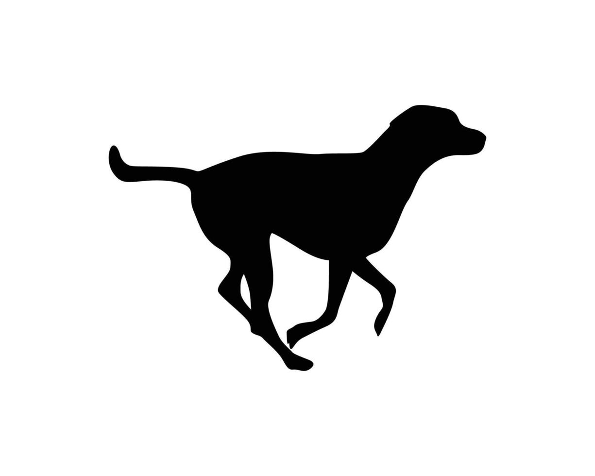 plantilla de vector de silueta de perro