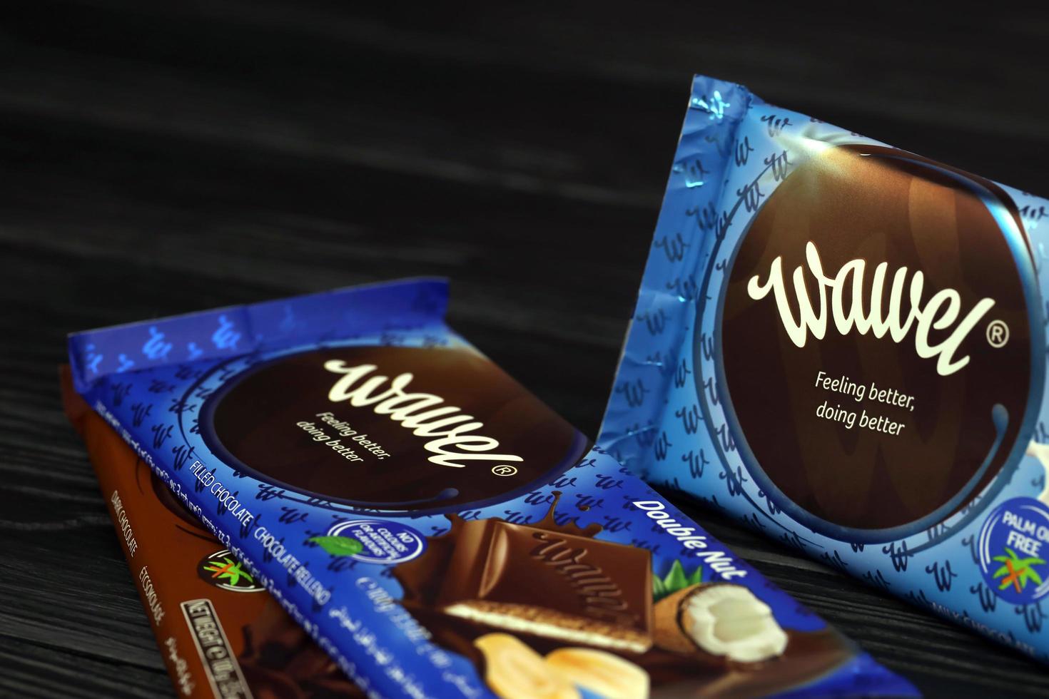 KHARKOV, UKRAINE - JANUARY 3, 2021 Wawel chocolate production. Wawel is polish confectionery company producing chocolates and snacks founded in 1898 in Krakow, Poland photo
