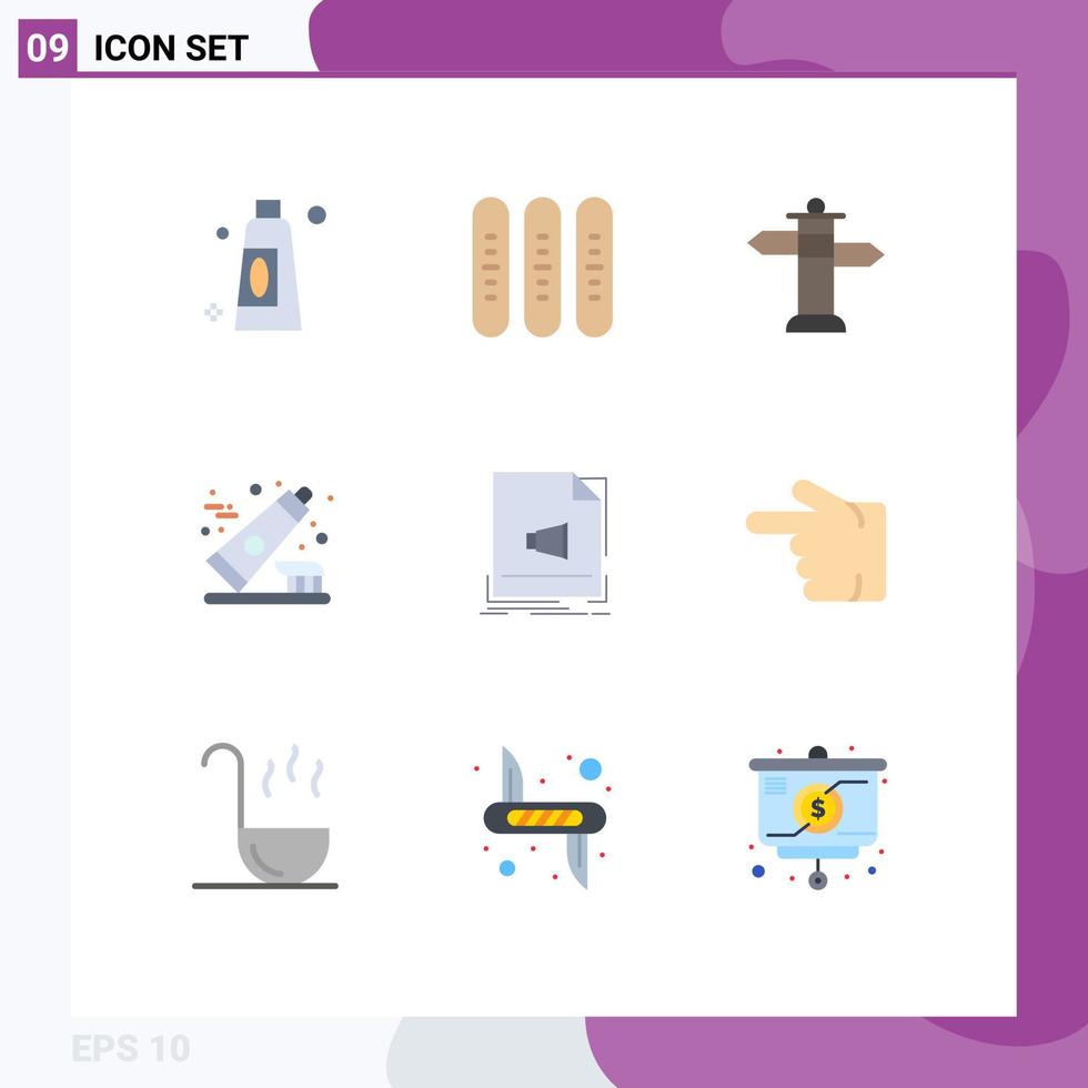 9 Creative Icons Modern Signs and Symbols of format audio navigation clean toothbrush Editable Vector Design Elements