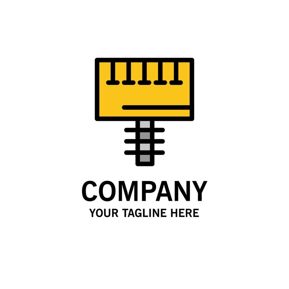 Ad Advertising Board Signboard Business Logo Template Flat Color vector