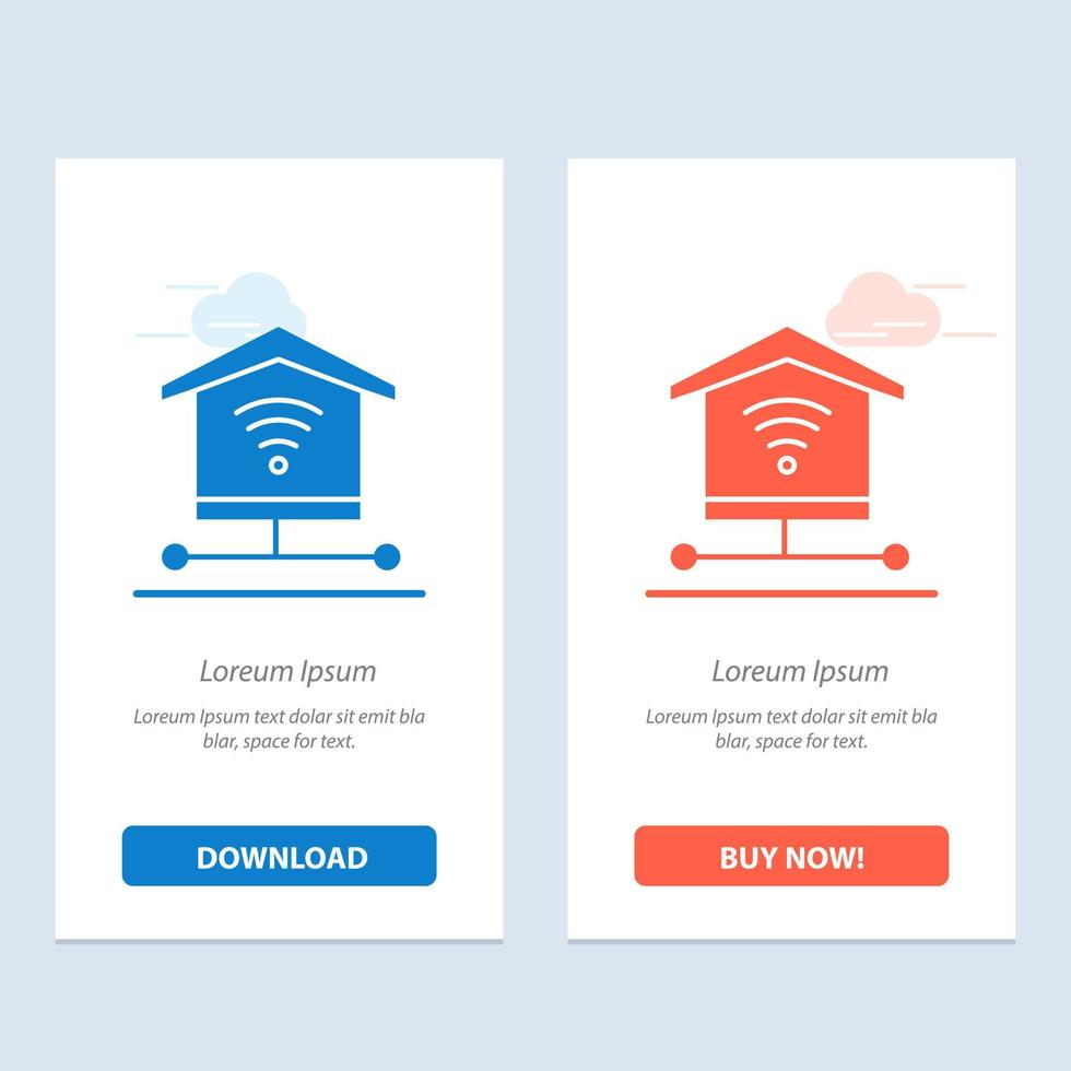 Security Internet Signal  Blue and Red Download and Buy Now web Widget Card Template vector