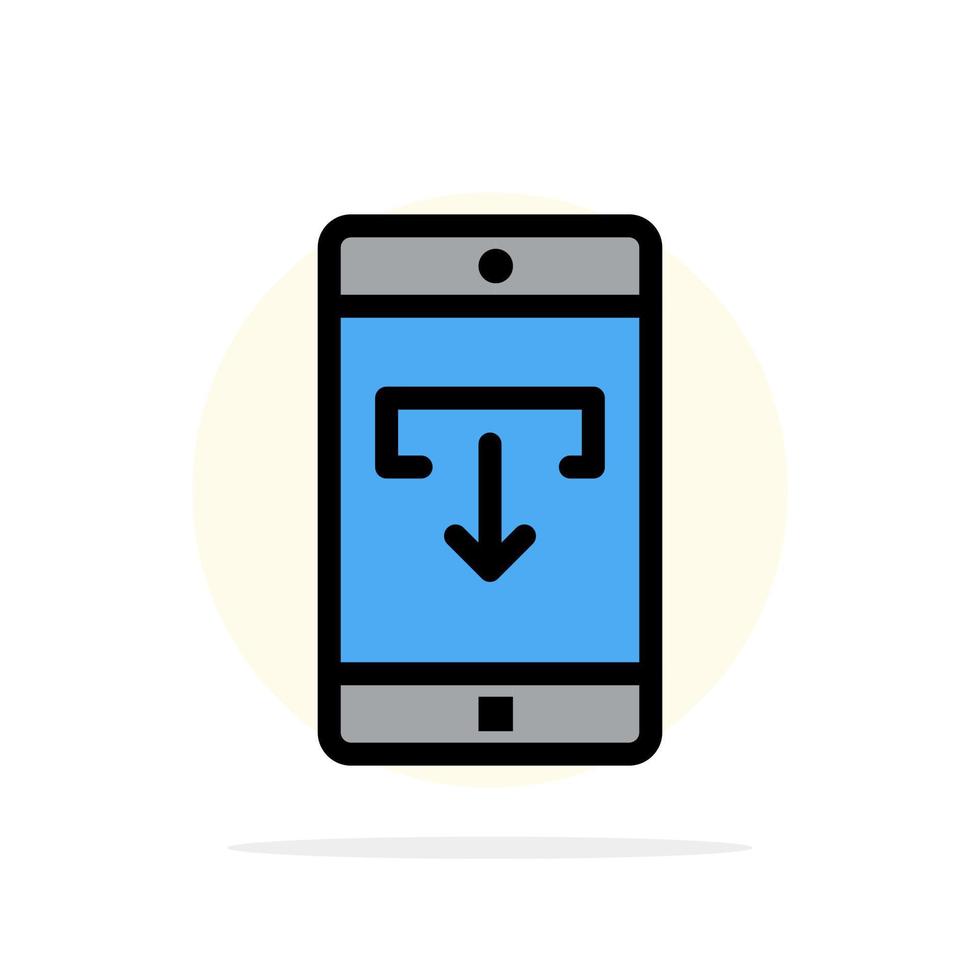 Application Data Download Mobile Mobile Application Abstract Circle Background Flat color Icon vector