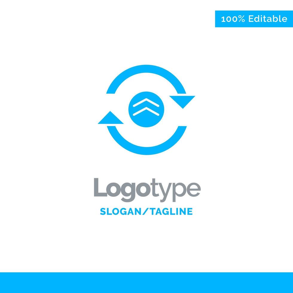 Arrow Refresh Reload Computing Blue Business Logo Template vector