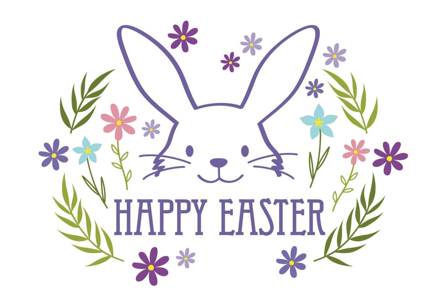 Happy Easter Vector Colorful Symbol Logo Isolated On A White Background.