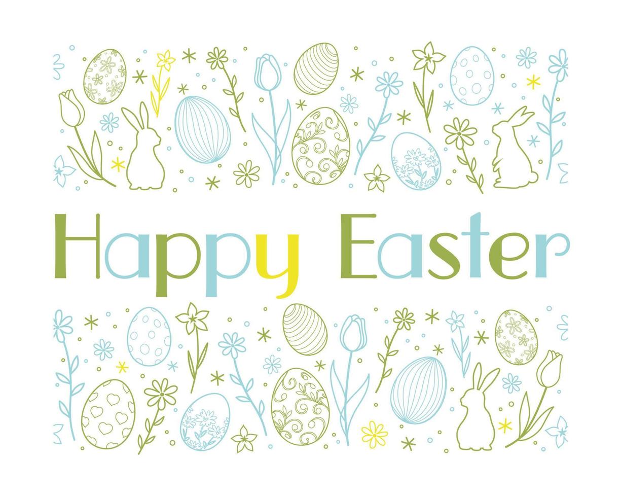 Happy Easter Vector Colorful Symbol Logo Isolated On A White Background.