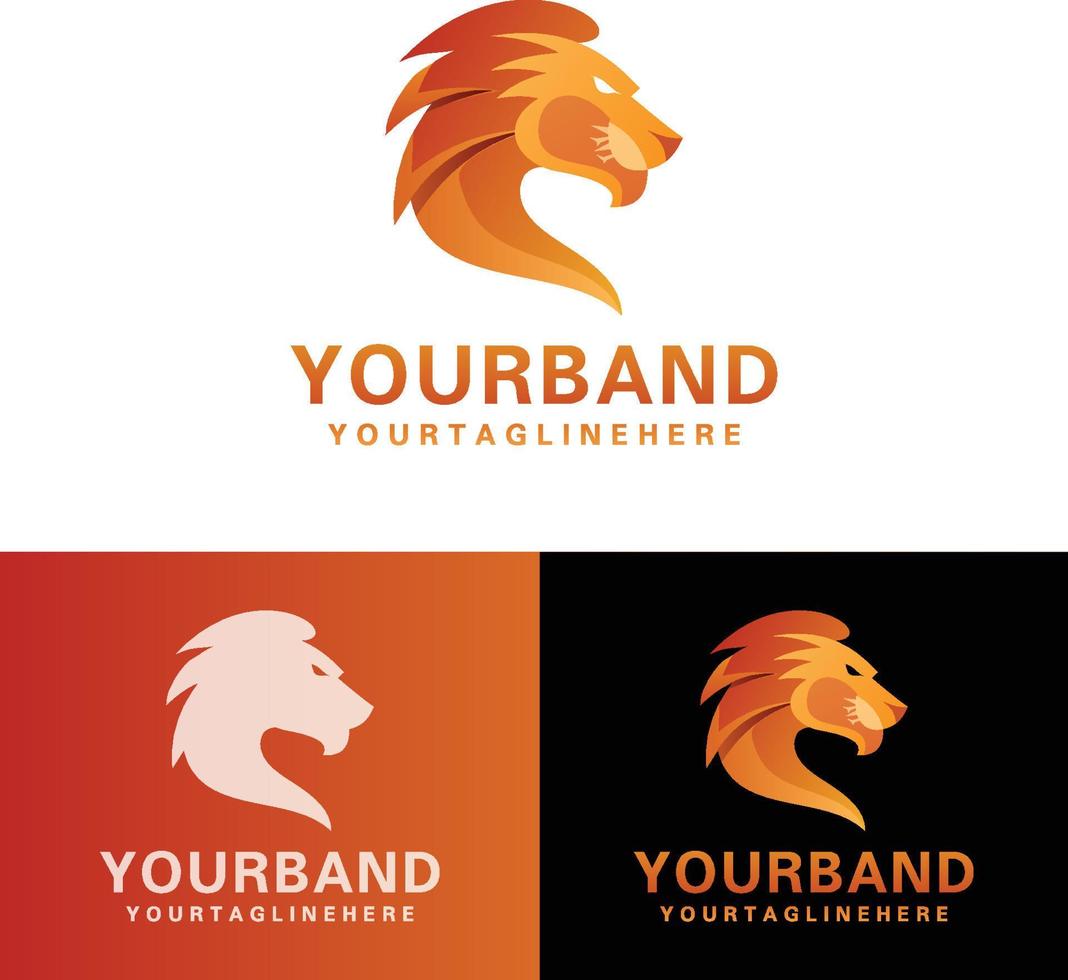 Lion logo design template vector