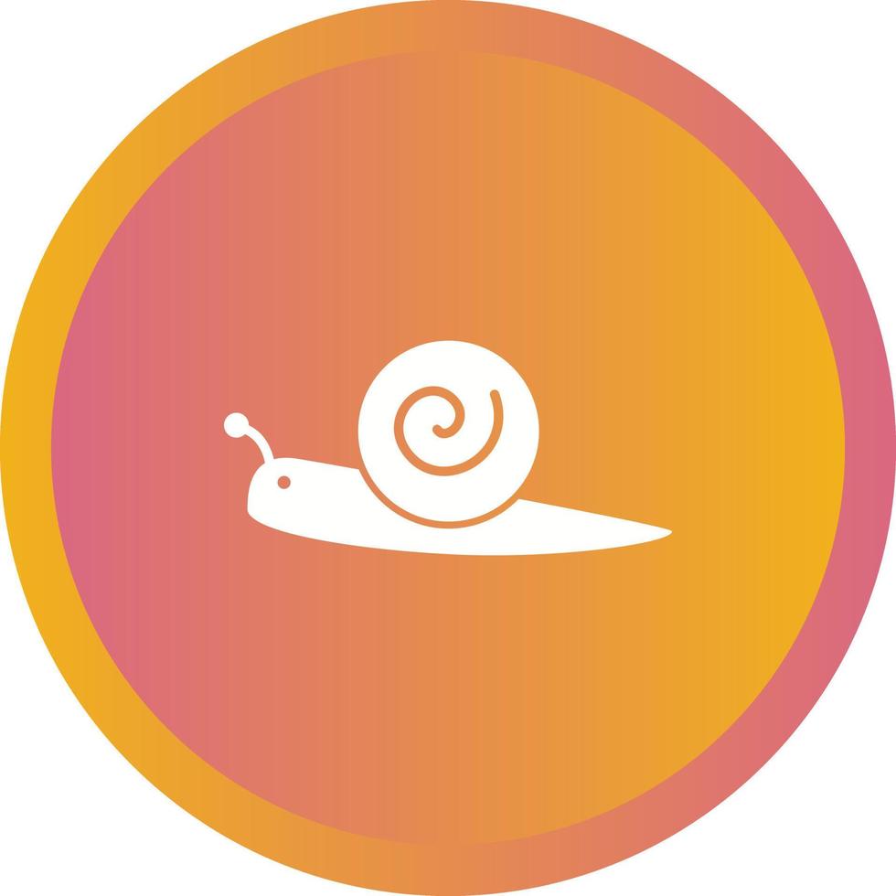 icono de vector de glifo de caracol único