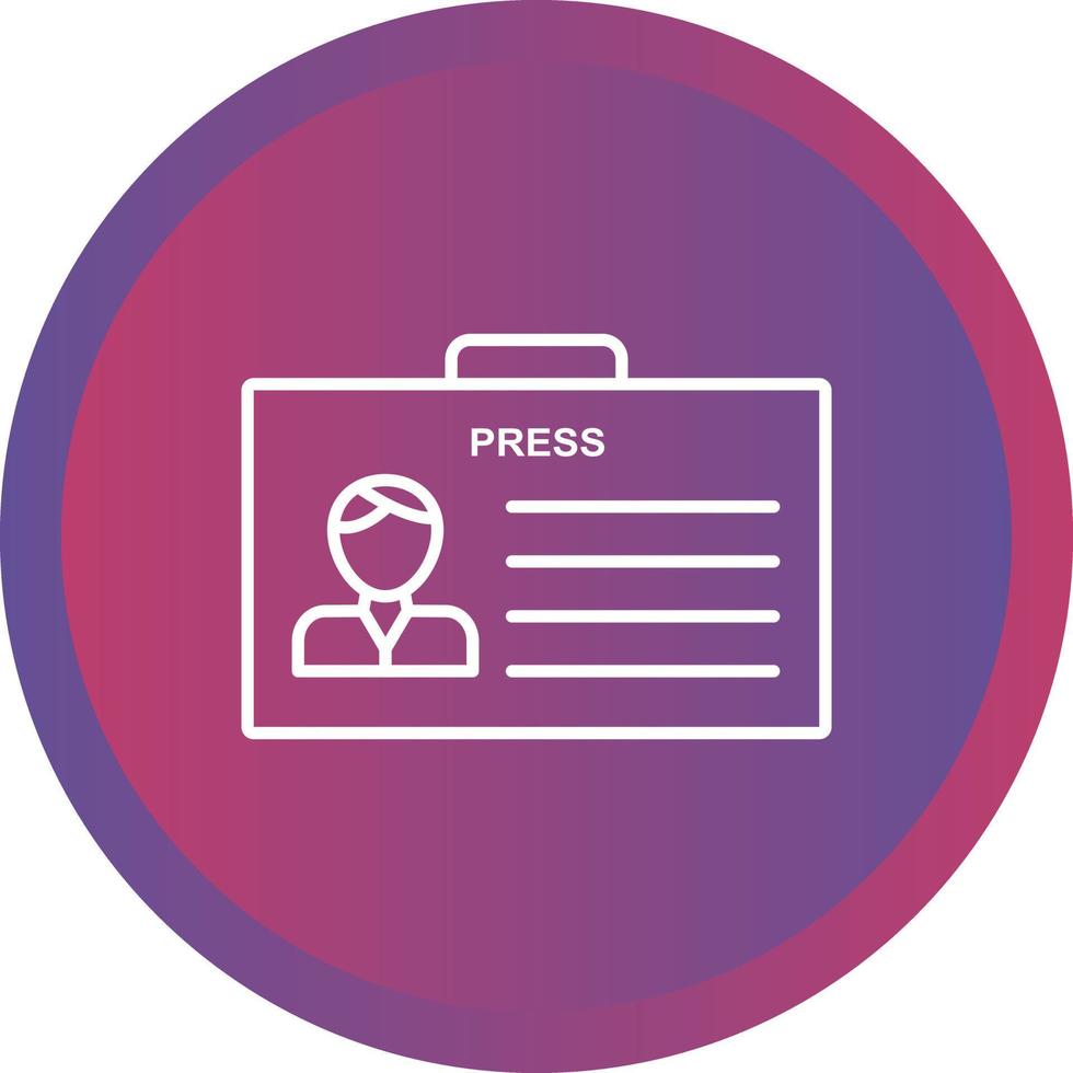 Unique Male ID Vector Line Icon