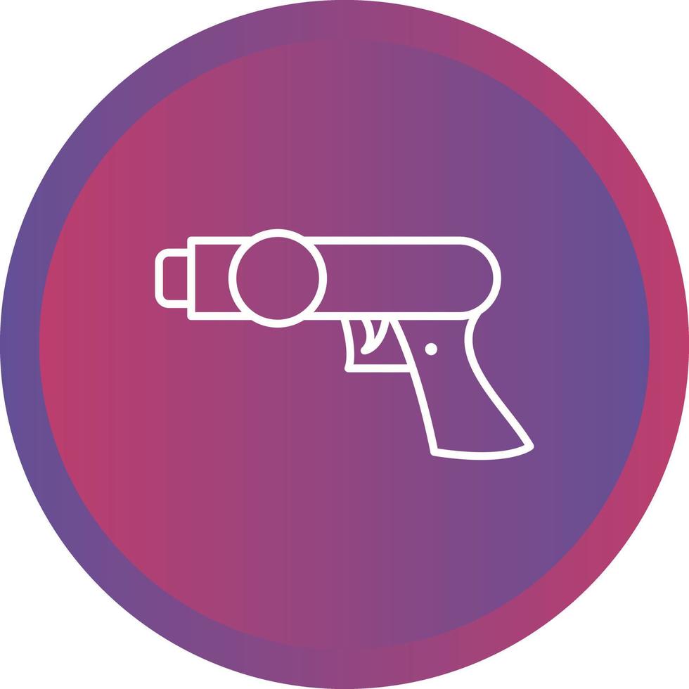 Unique Space Gun Vector Line Icon