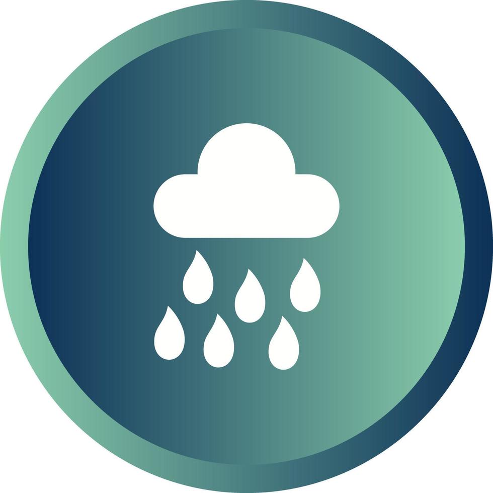 Unique Raining Vector Glyph Icon