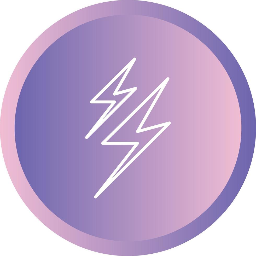 Unique Lightning Vector Line Icon
