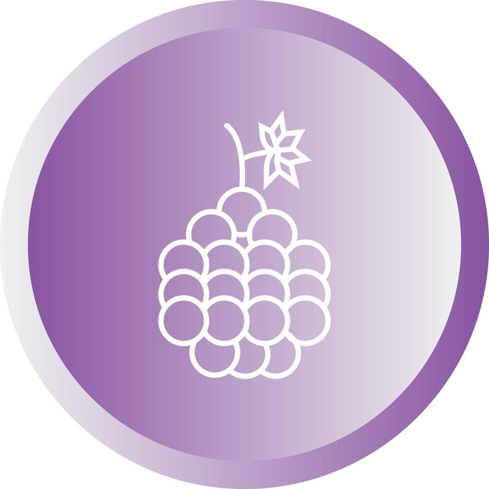 icono de línea de vector de uvas único