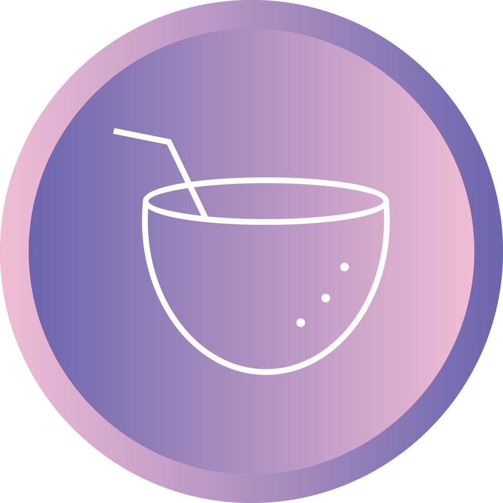 Unique Coconut Vector Line Icon
