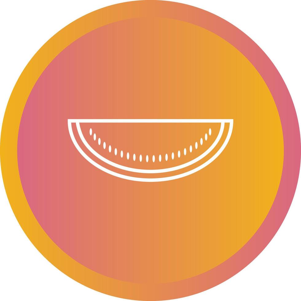 Unique Watermelon Vector Line Icon