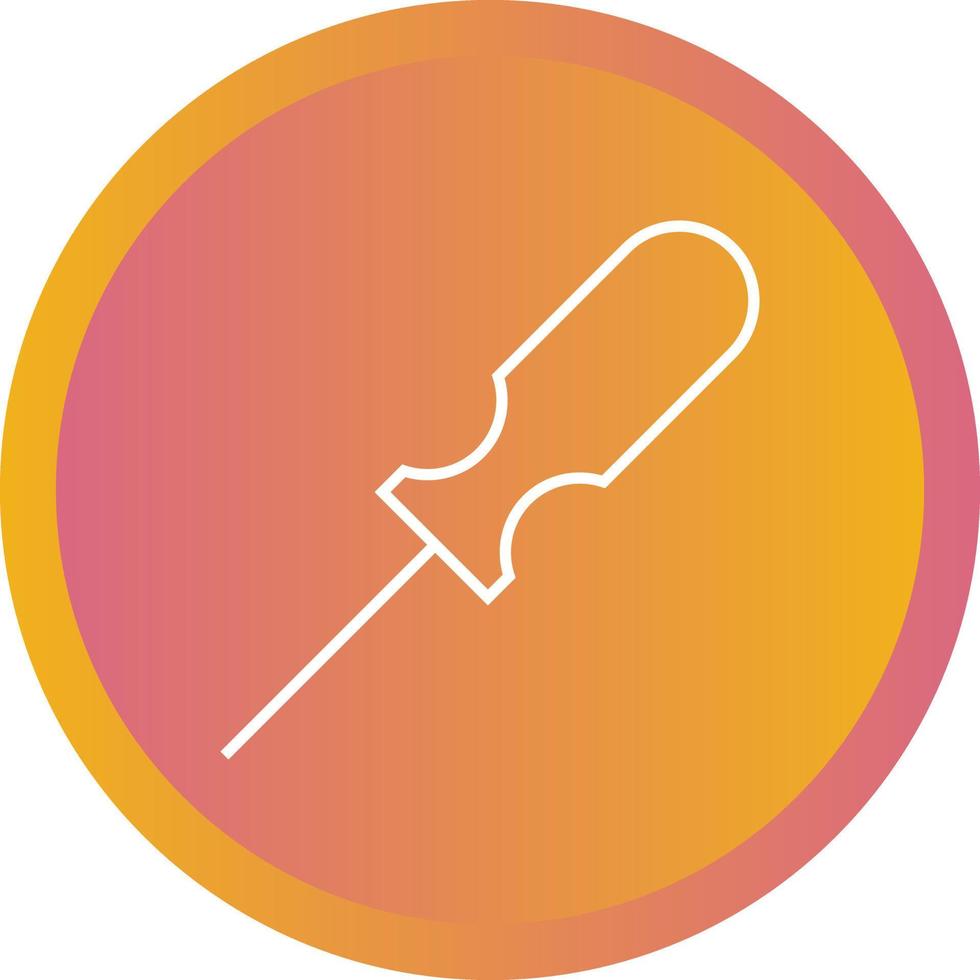 Unique Screw Driver Vector Line Icon