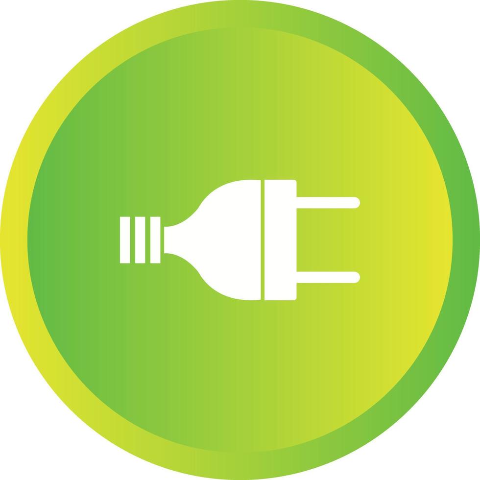 Unique Electric Plug Glyph Vector Icon