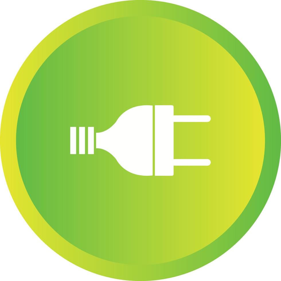 icono de vector de glifo de enchufe eléctrico único