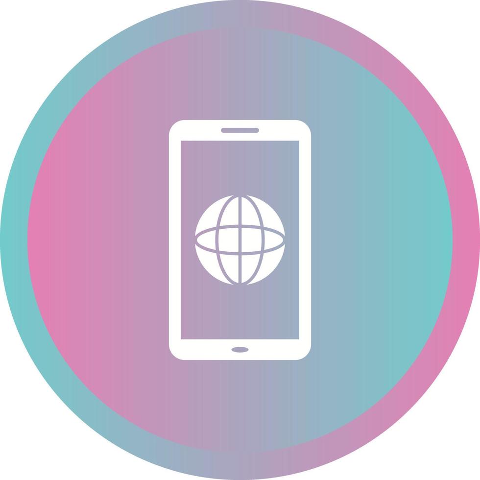 Unique News On Mobile Vector Glyph Icon