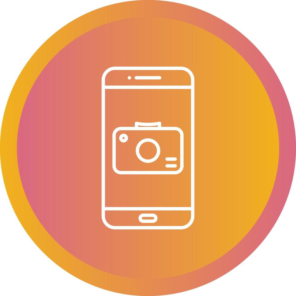 Unique Camera App Vector Line Icon