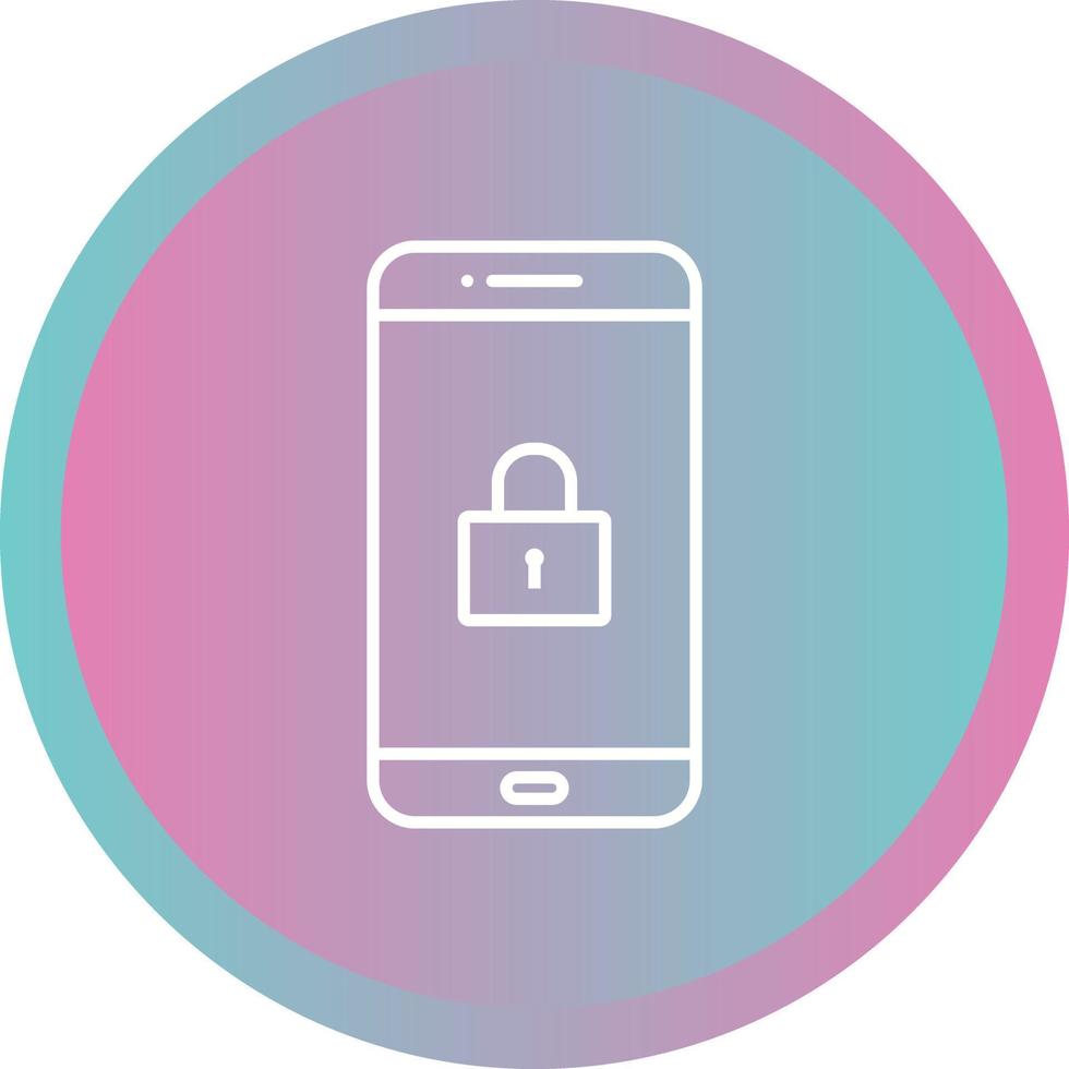 Unique Lock Screen Vector Line Icon